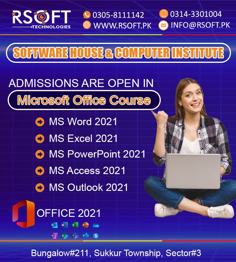 microsoft office 2021 course in sukkur pakistan